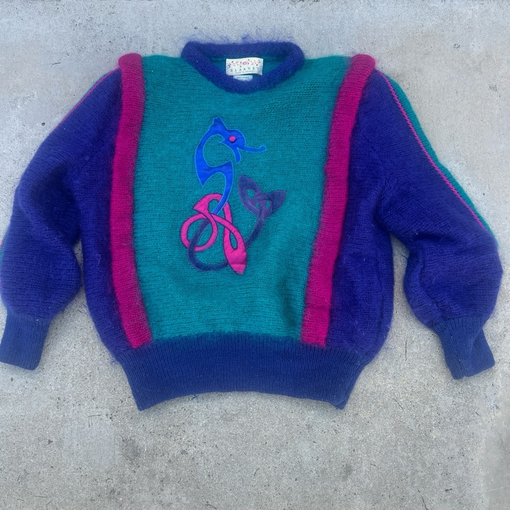 Vintage mohair sweater made in Ireland by Blarney